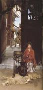 Alma-Tadema, Sir Lawrence The Way to the Temple (mk23) oil painting on canvas